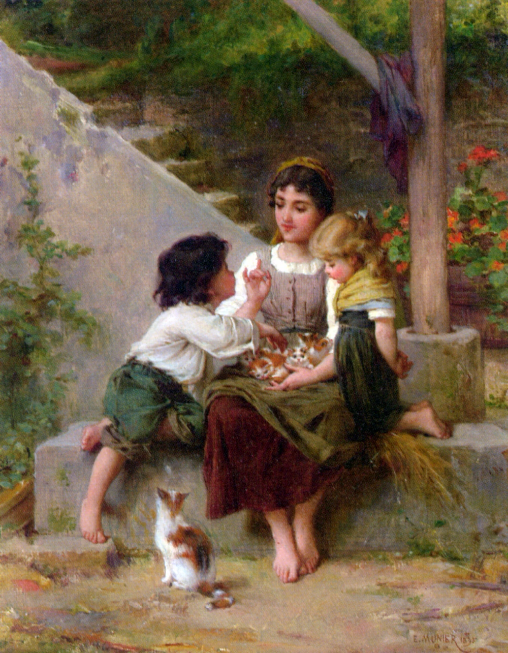 Giocando con i gattini 1895